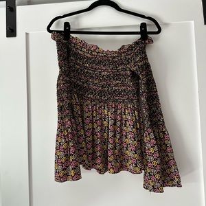 A.L.C. Agra off the shoulder silk floral blouse